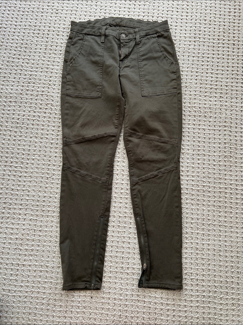 7 For All Mankind Women’s Olive Slim Cotton Pant